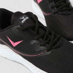Tênis Vertus Esportivo Feminino Tecido Rosa Neon & Preto
