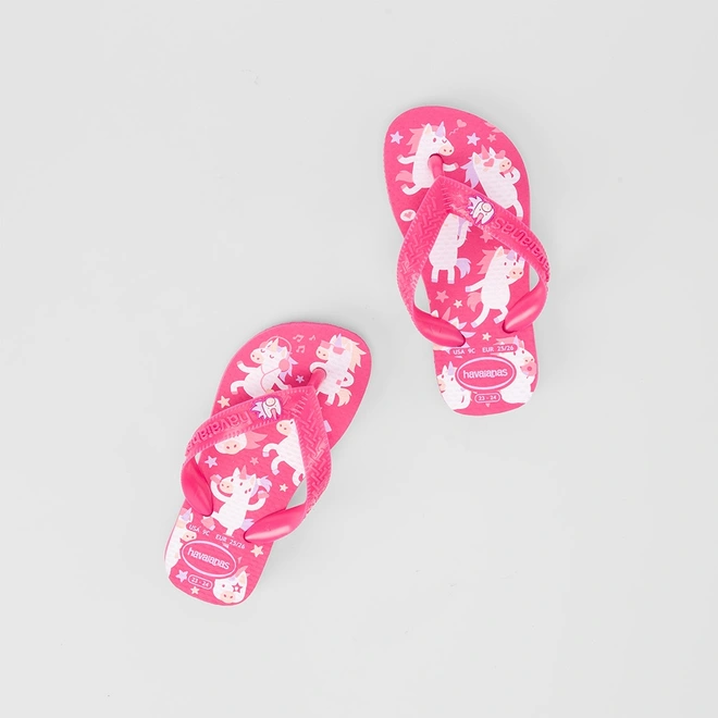 Chinelo Infantil Havaianas Kids Fantasy Unicórnio Rosa