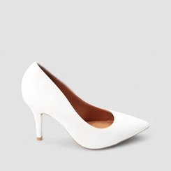 Scarpin Feminino Gabriela Salto Fino Espuma Amortecedora Branco