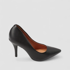 Scarpin Feminino Gabriela Salto Fino Espuma Amortecedora Preto