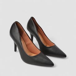 Scarpin Feminino Gabriela Salto Fino Espuma Amortecedora Preto