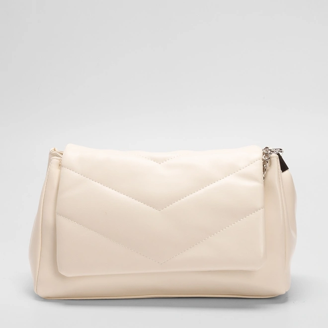 Bolsa Sstchel Gabriela Soft Matelasse Off White
