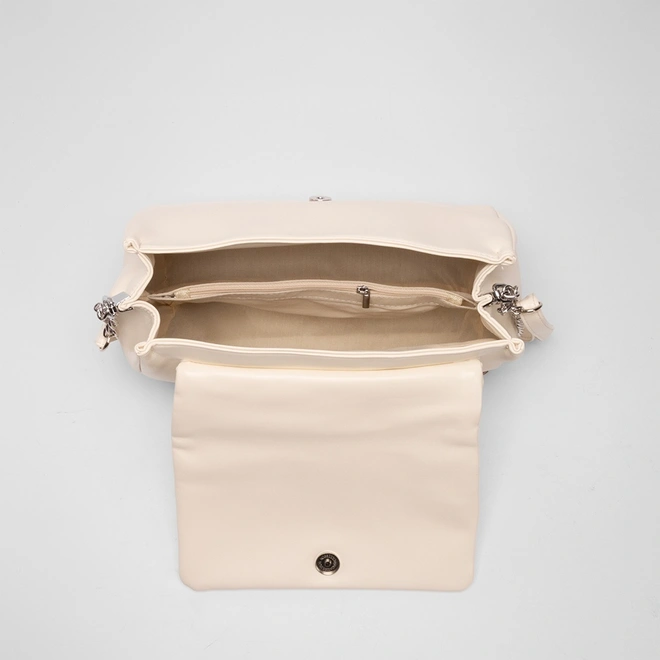 Bolsa Sstchel Gabriela Soft Matelasse Off White