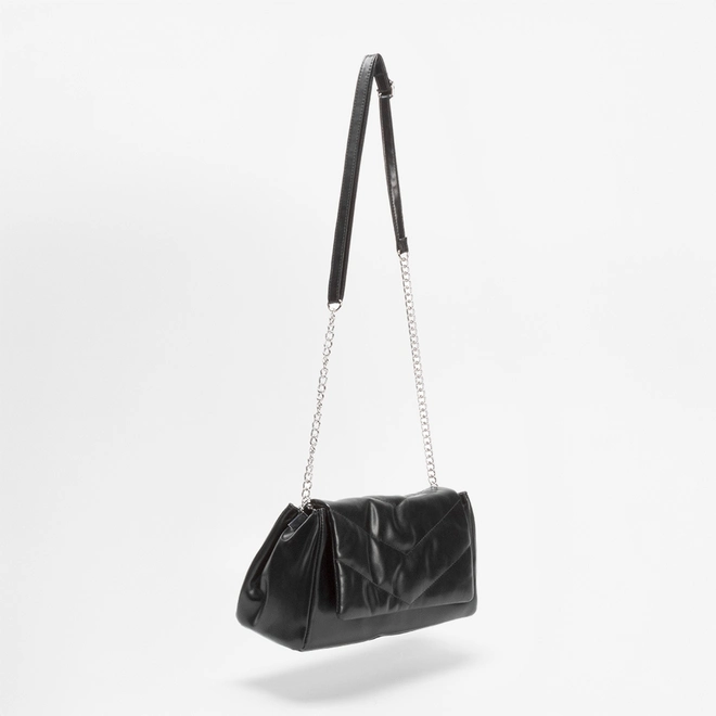 Bolsa Sstchel Gabriela Soft Matelasse Preto