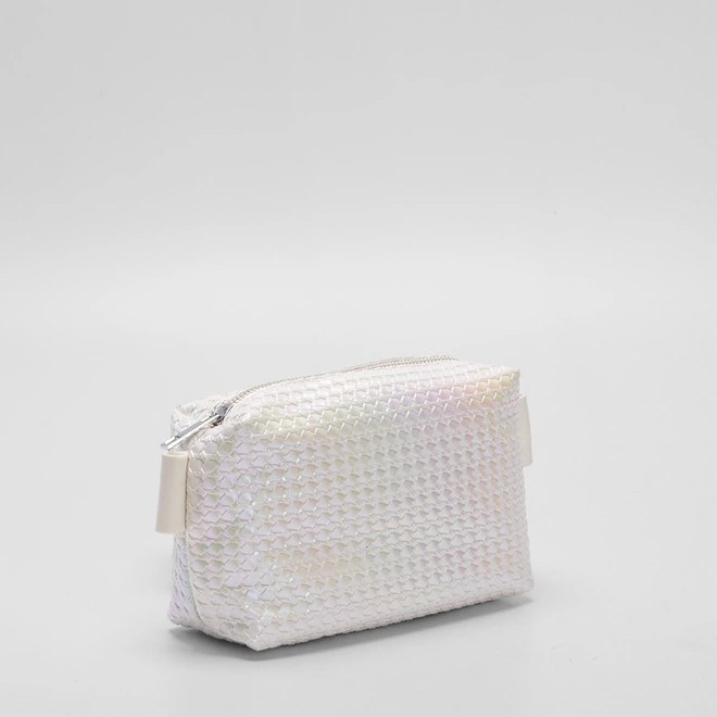 Bolsa Transversal Penélope Soft Metal Tips Holográfico Branco