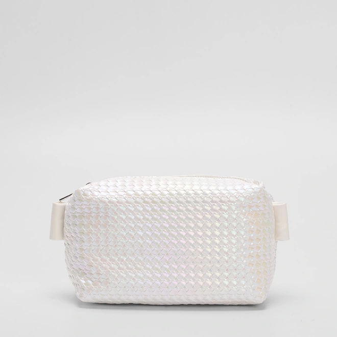 Bolsa Transversal Penélope Soft Metal Tips Holográfico Branco