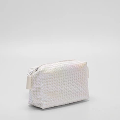Bolsa Transversal Penélope Soft Metal Tips Holográfico Branco