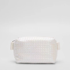 Bolsa Transversal Penélope Soft Metal Tips Holográfico Branco