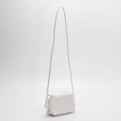 Bolsa Transversal Penélope Soft Metal Tips Holográfico Branco