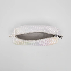 Bolsa Transversal Penélope Soft Metal Tips Holográfico Branco