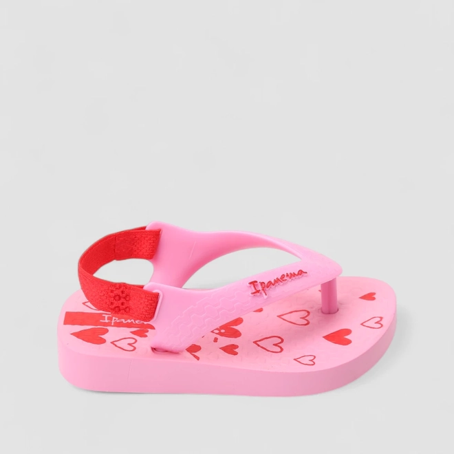 Chinelo Infantil Ipanema Tira Traseira Corações Rosa