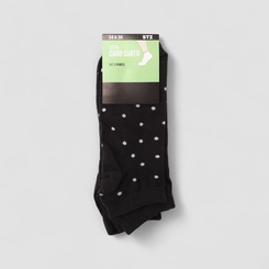 Kit Meia STZ Cano Curto Poá 3 Pares 34-38 Preta
