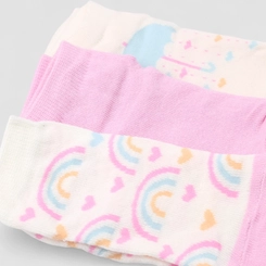 Kit Meia Cano Baixo Infantil STZ 3 Pares 22-25 Guarda-Chuva Color