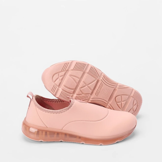 Tênis Actvitta Esportivo Feminino Detalhe Pesponto Rosa