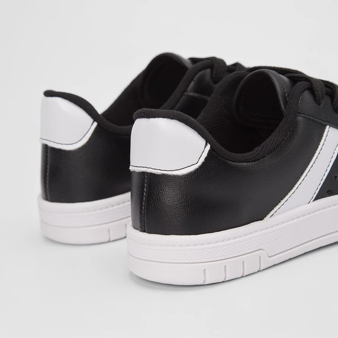 Tênis Infantil Molekinha Casual Detalhes Recortes Preto