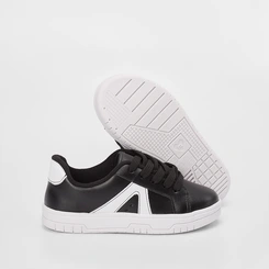 Tênis Infantil Molekinha Casual Detalhes Recortes Preto