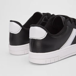 Tênis Infantil Molekinha Casual Detalhes Recortes Preto