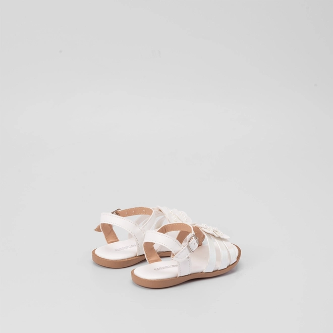 Sandália Infantil Gabrielinha Bebê Coração Branco