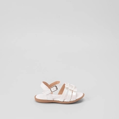 Sandália Infantil Gabrielinha Bebê Coração Branco
