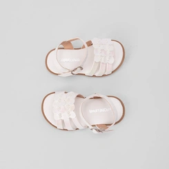 Sandália Infantil Gabrielinha Bebê Coração Branco