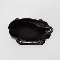 Bolsa Satchel Penélope Média Detalhe Botão Lateral Preto