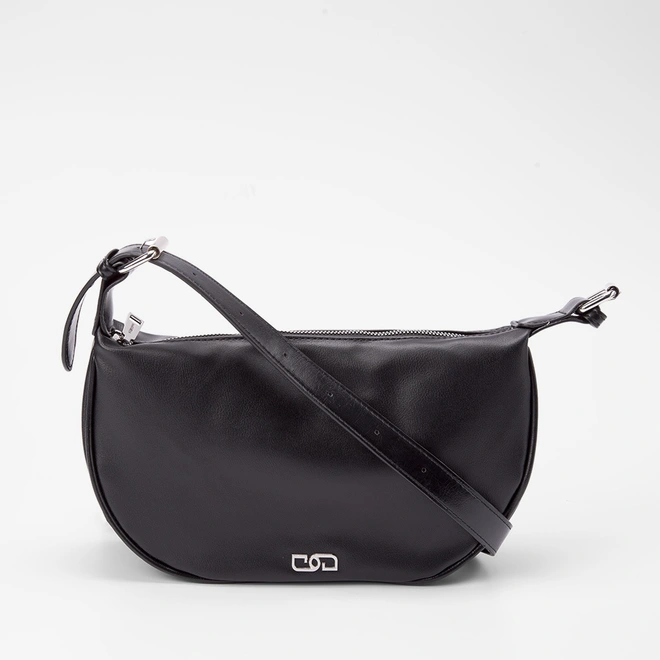 Bolsa Transversal Gabriela Pequena Alça Fivela Preto