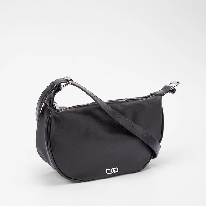 Bolsa Transversal Gabriela Pequena Alça Fivela Preto