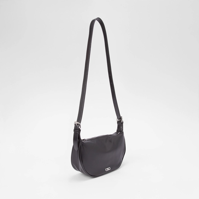 Bolsa Transversal Gabriela Pequena Alça Fivela Preto