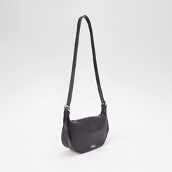 Bolsa Transversal Gabriela Pequena Alça Fivela Preto