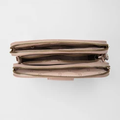 Bolsa Transversal Gabriela Divisórias Detalhe Botão Rosê