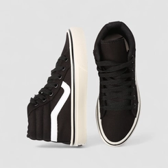Tênis Feminino Star Feet Casual Street Cano Alto Preto