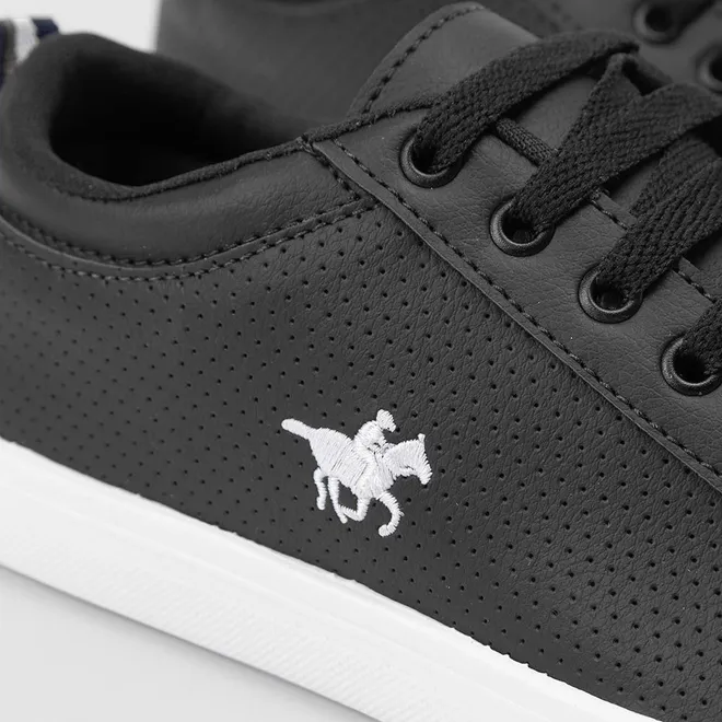 Tênis Polo Energy Detalhe Perfuros Preto