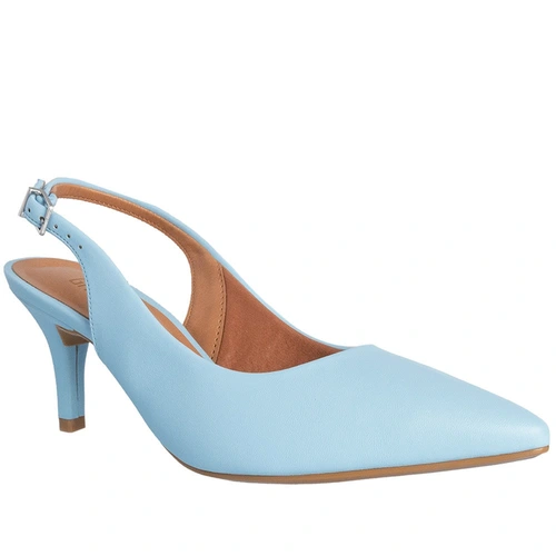 Scarpin Slingback Gabriela Salto Fino Azul