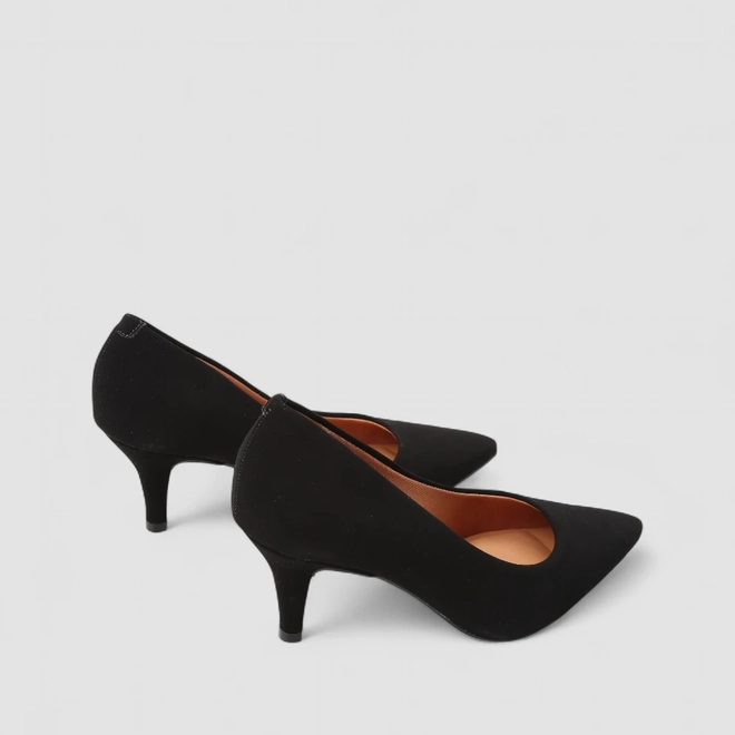 Scarpin Gabriela Salto Fino Nobuck Preto