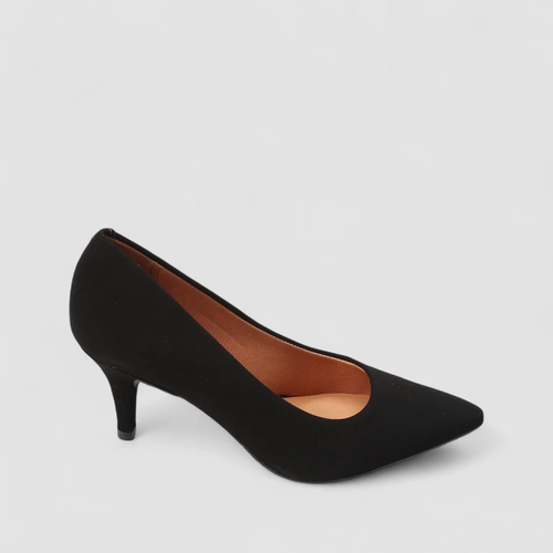 Scarpin Gabriela Salto Fino Nobuck Preto