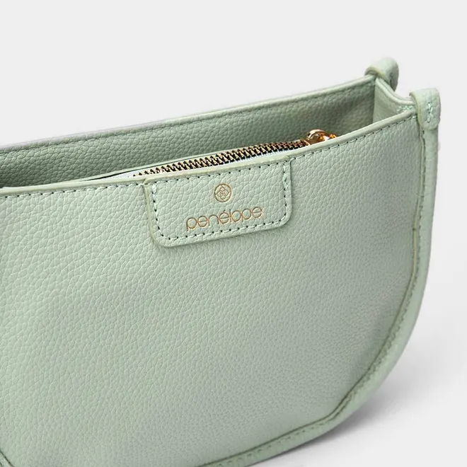 Bolsa Transversal Penélope Pequena Alça Glitter Verde