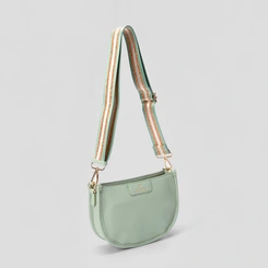 Bolsa Transversal Penélope Pequena Alça Glitter Verde