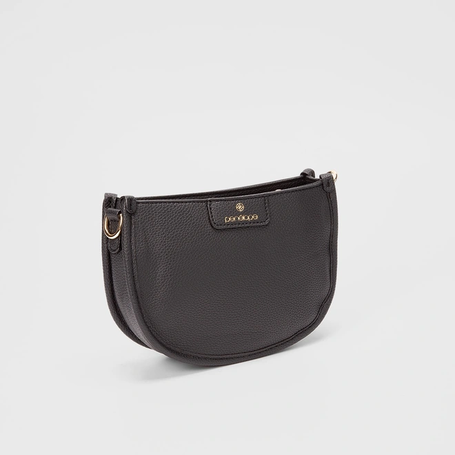 Bolsa Transversal Penélope Pequena Alça Glitter Preto