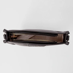 Bolsa Transversal Penélope Pequena Alça Glitter Preto