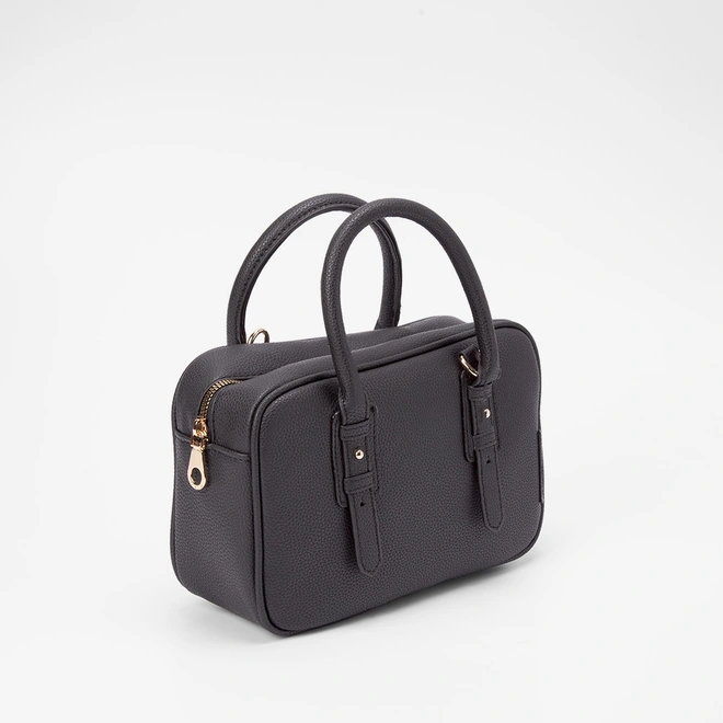 Bolsa Baú Penélope Detalhe Alça de Mão Preto