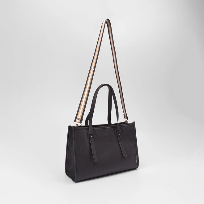 Bolsa Shopping Bag Penélope Alça Tiracolo Preto