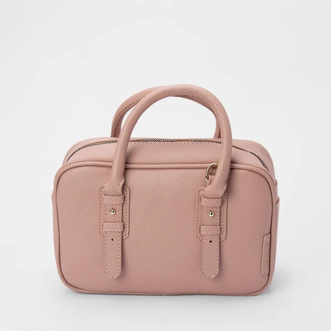 Bolsa Baú Penélope Detalhe Alça de Mão Rosa