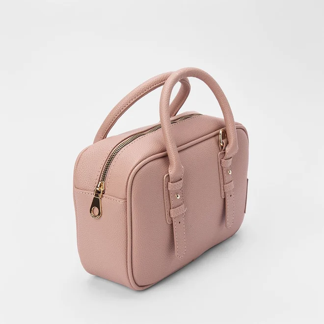 Bolsa Baú Penélope Detalhe Alça de Mão Rosa
