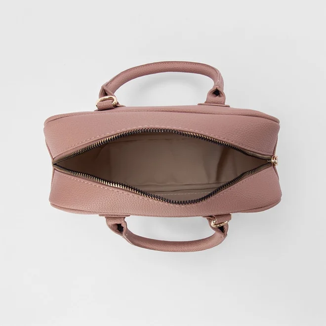 Bolsa Baú Penélope Detalhe Alça de Mão Rosa