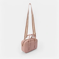 Bolsa Baú Penélope Detalhe Alça de Mão Rosa