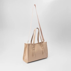 Bolsa Shopping Bag Penélope Alça Tiracolo Nude