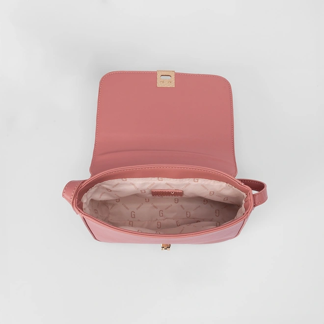 Bolsa Transversal Gabriela Detalhe Fecho Rosa