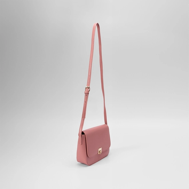 Bolsa Transversal Gabriela Detalhe Fecho Rosa
