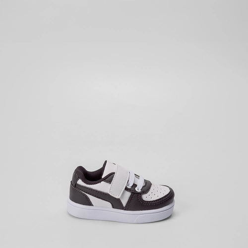 Tênis Infantil Vertus Casual Detalhe Recortes Preto & Branco