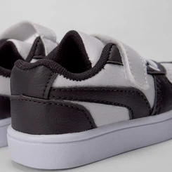 Tênis Infantil Vertus Casual Detalhe Recortes Preto & Branco